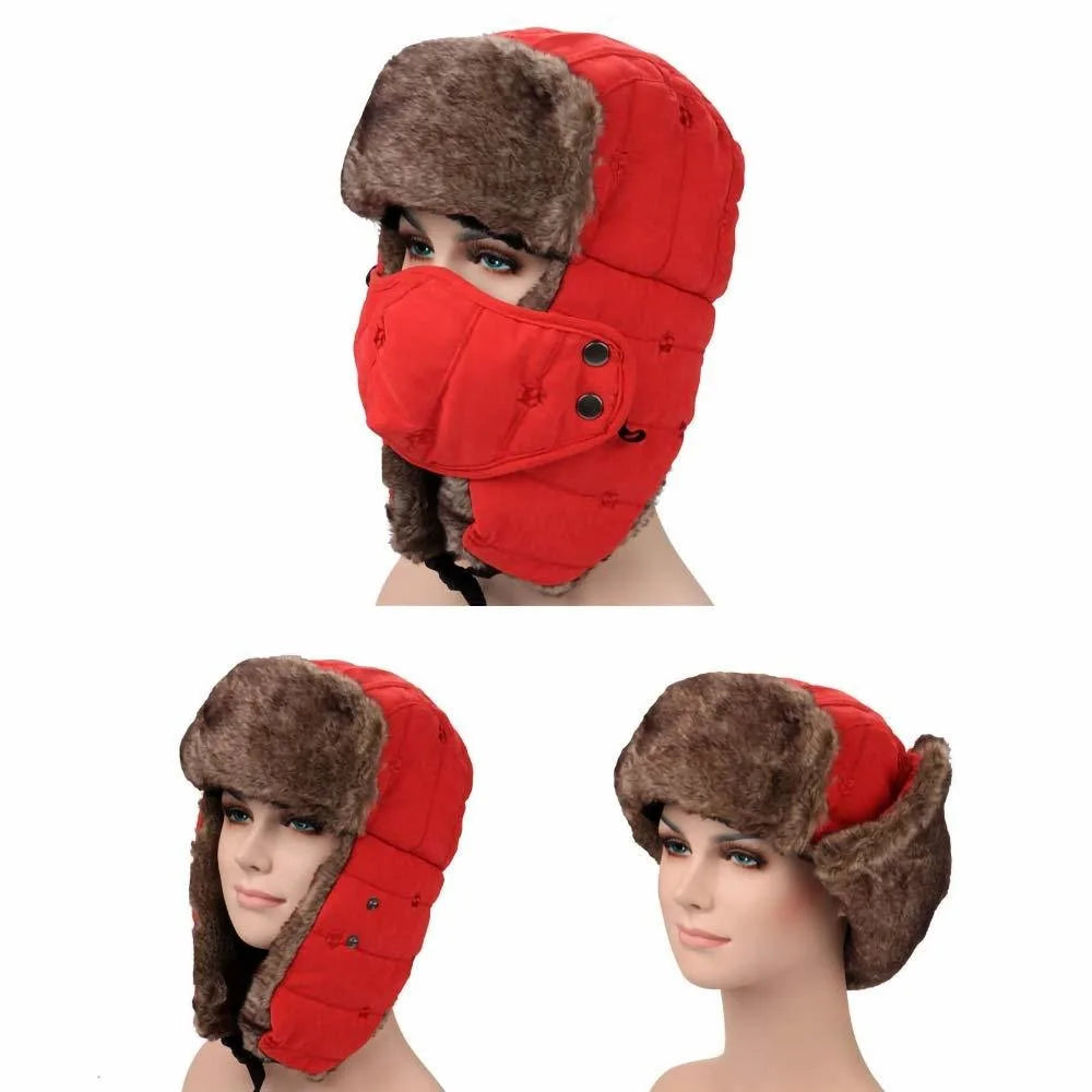 PolarShield™ Arctic Fleece Trapper Hat (Removable Mask)