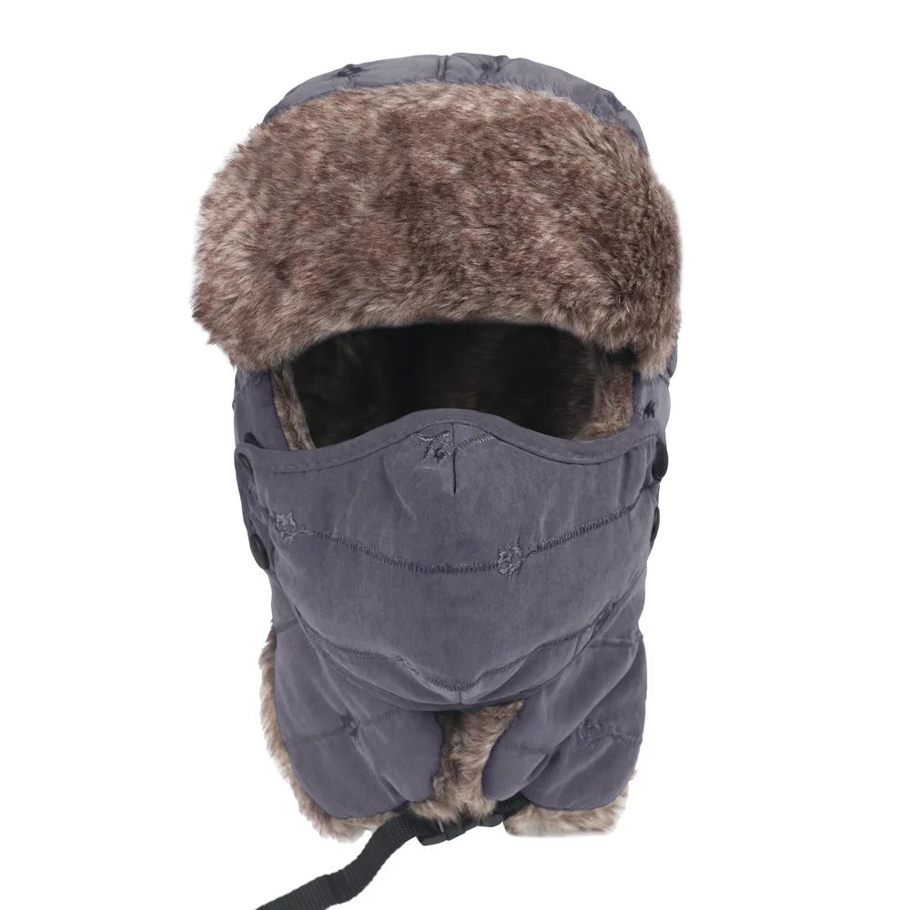 PolarShield™ Arctic Fleece Trapper Hat (Removable Mask)