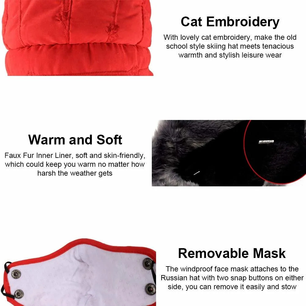 PolarShield™ Arctic Fleece Trapper Hat (Removable Mask)