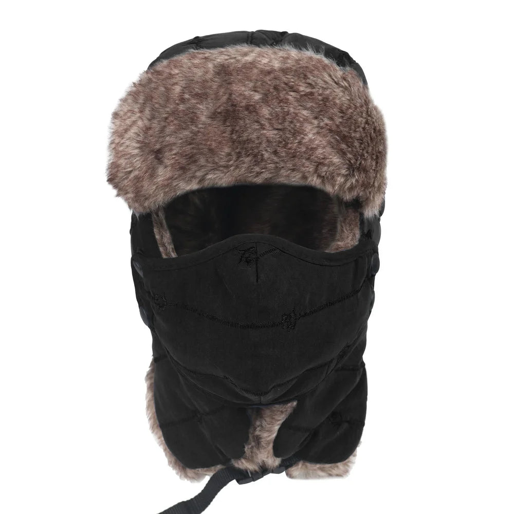 PolarShield™ Arctic Fleece Trapper Hat (Removable Mask)