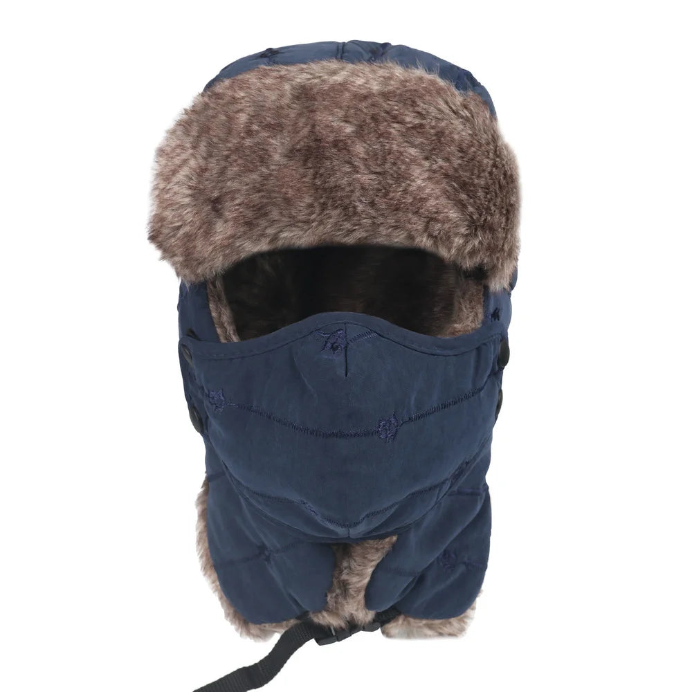 PolarShield™ Arctic Fleece Trapper Hat (Removable Mask)