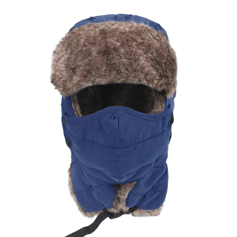 PolarShield™ Arctic Fleece Trapper Hat (Removable Mask)